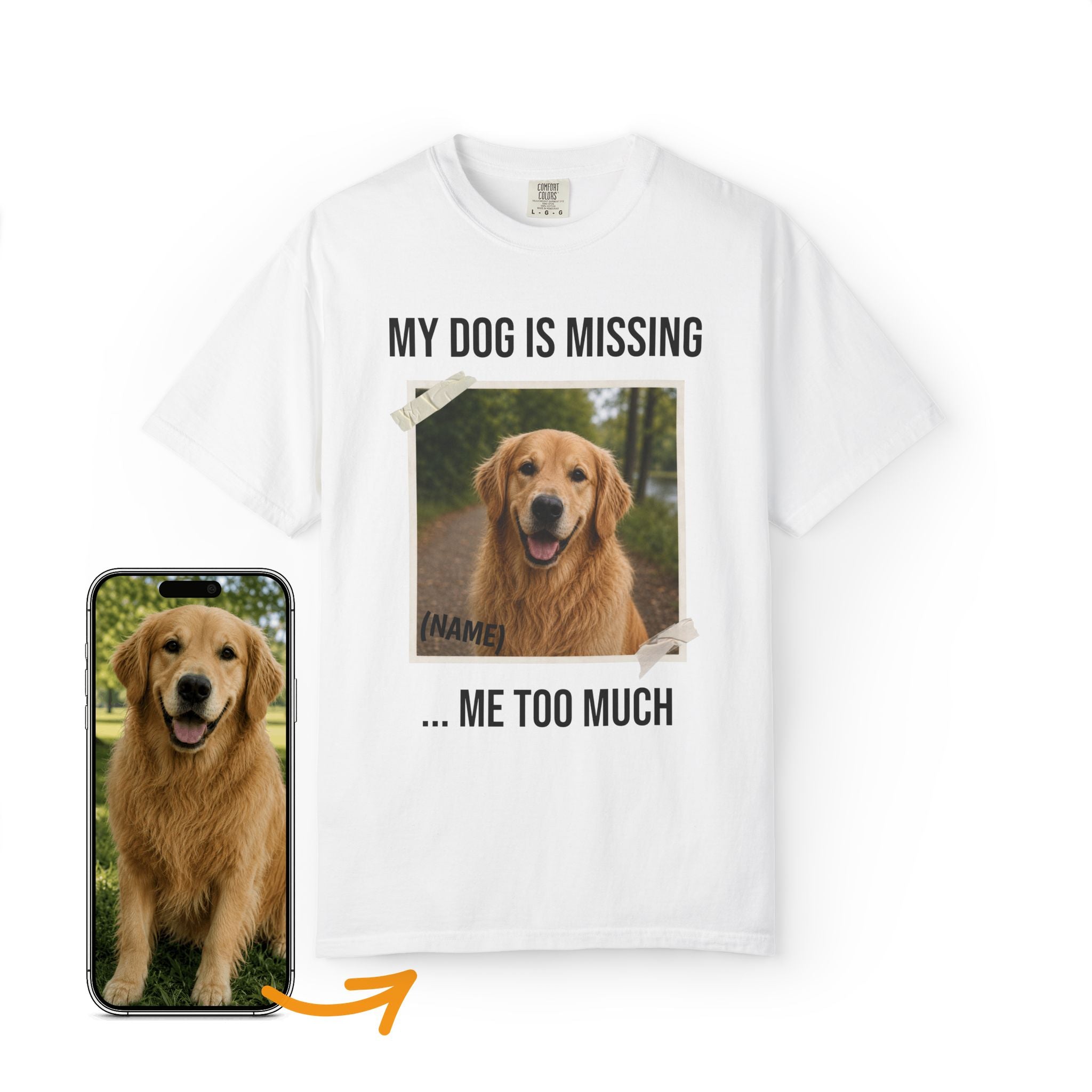 Custom Dog Shirt Missing Me