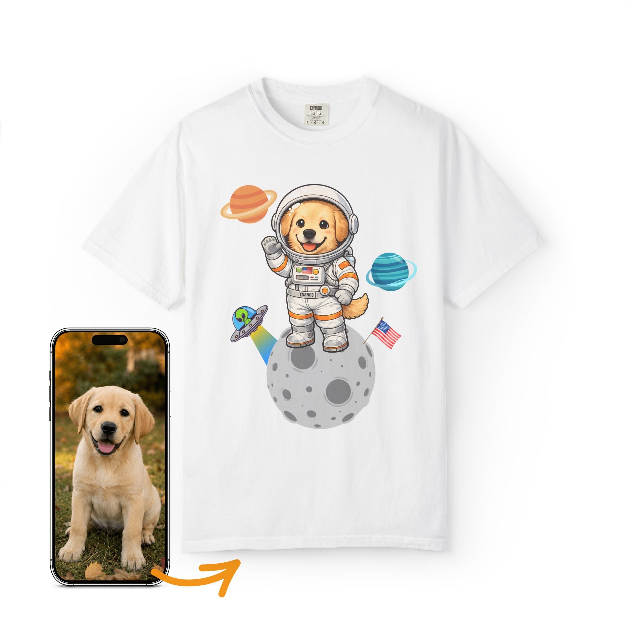 Custom Dog Shirt Space Astronaut