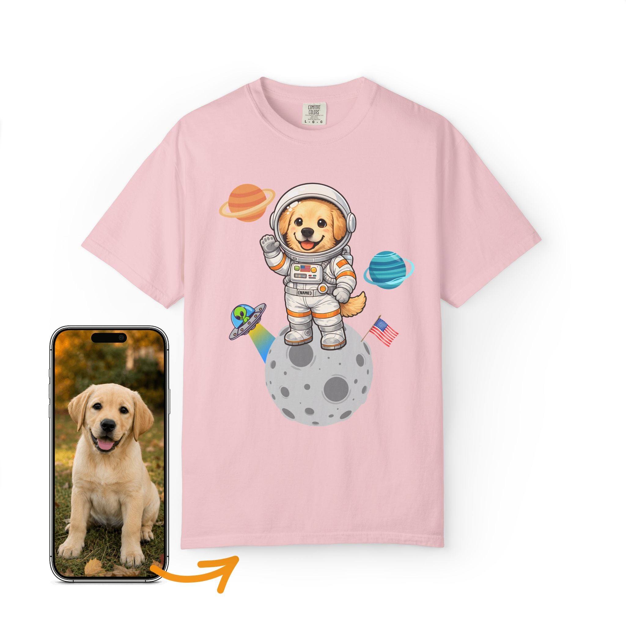 Custom Dog Shirt Space Astronaut