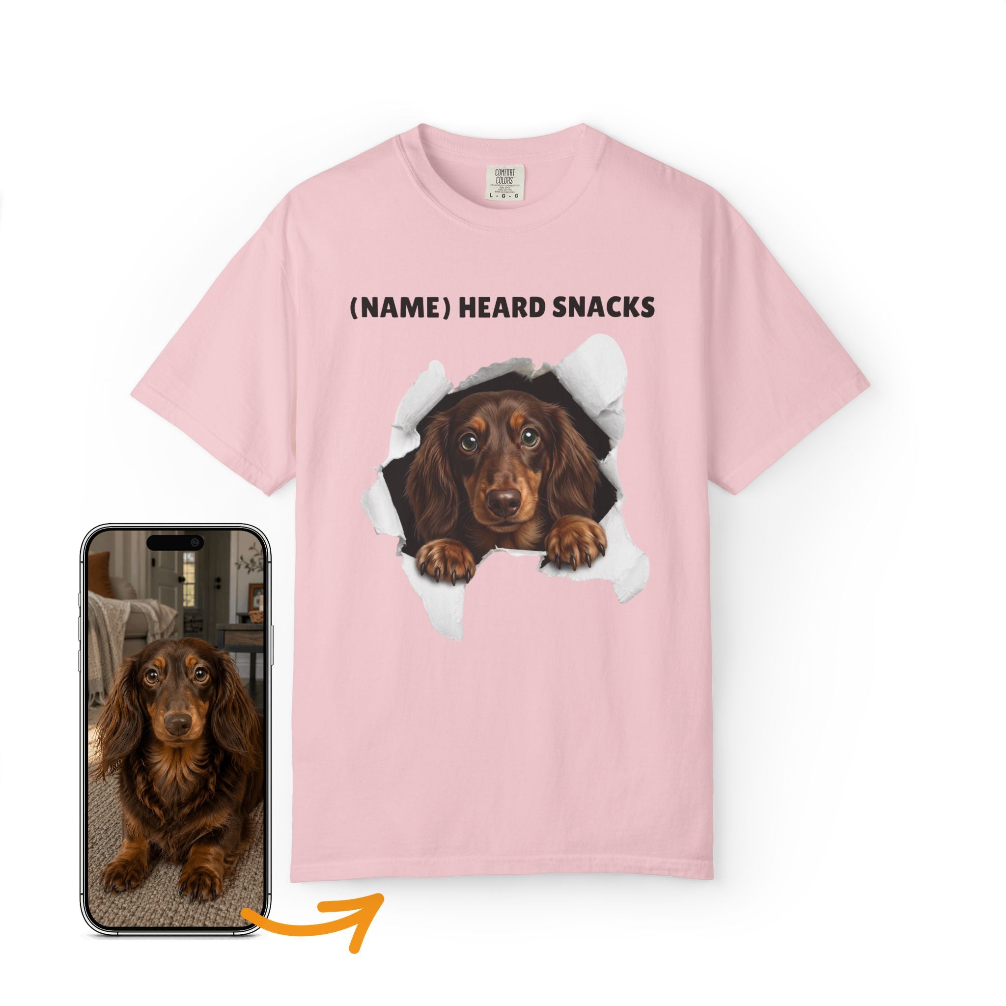 Custom Dog Shirt Peek Through