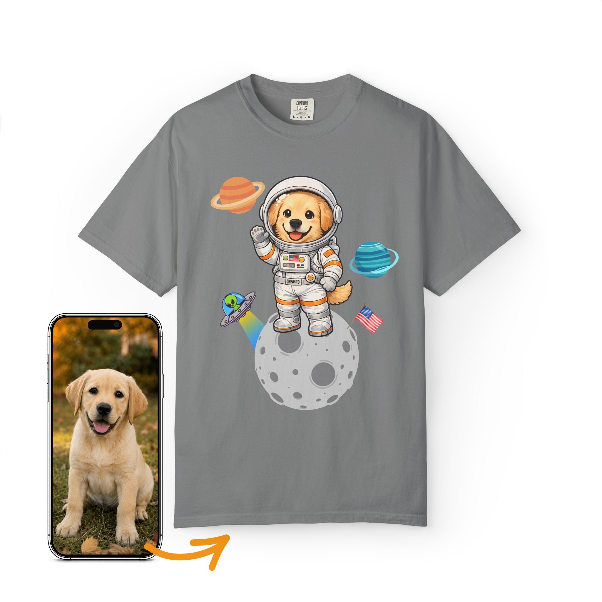 Custom Dog Shirt Space Astronaut