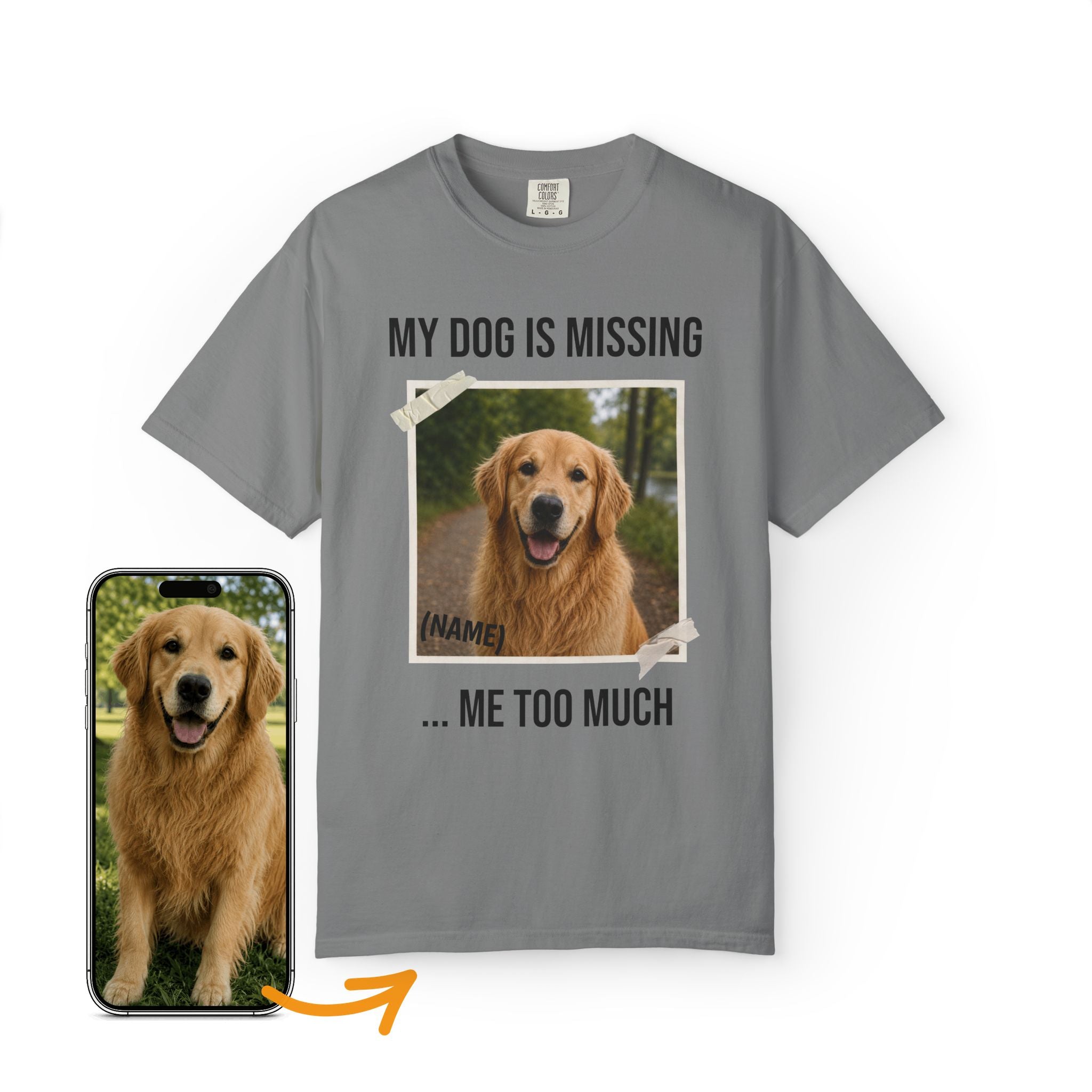 Custom Dog Shirt Missing Me
