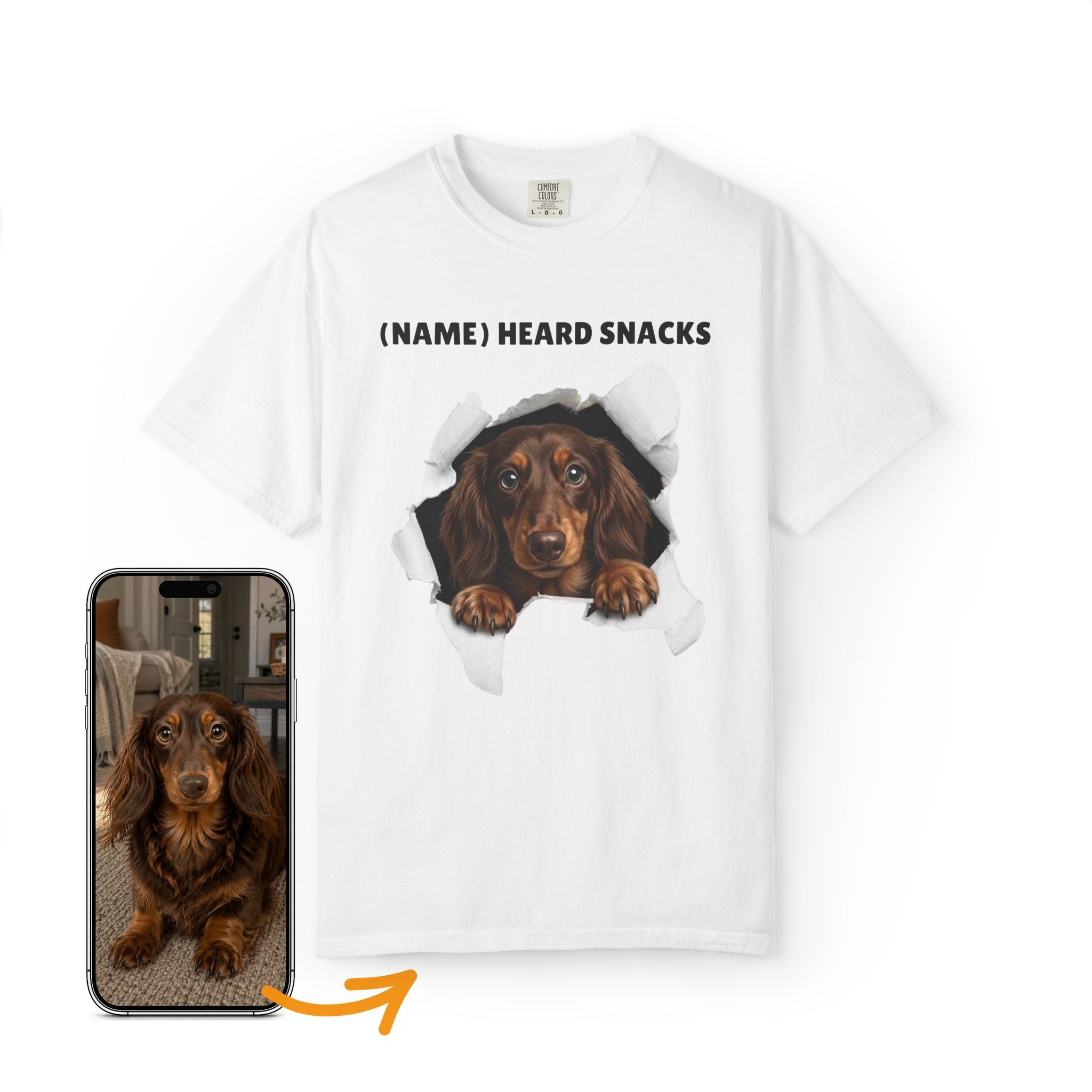 Custom Dog Shirt Peek Through