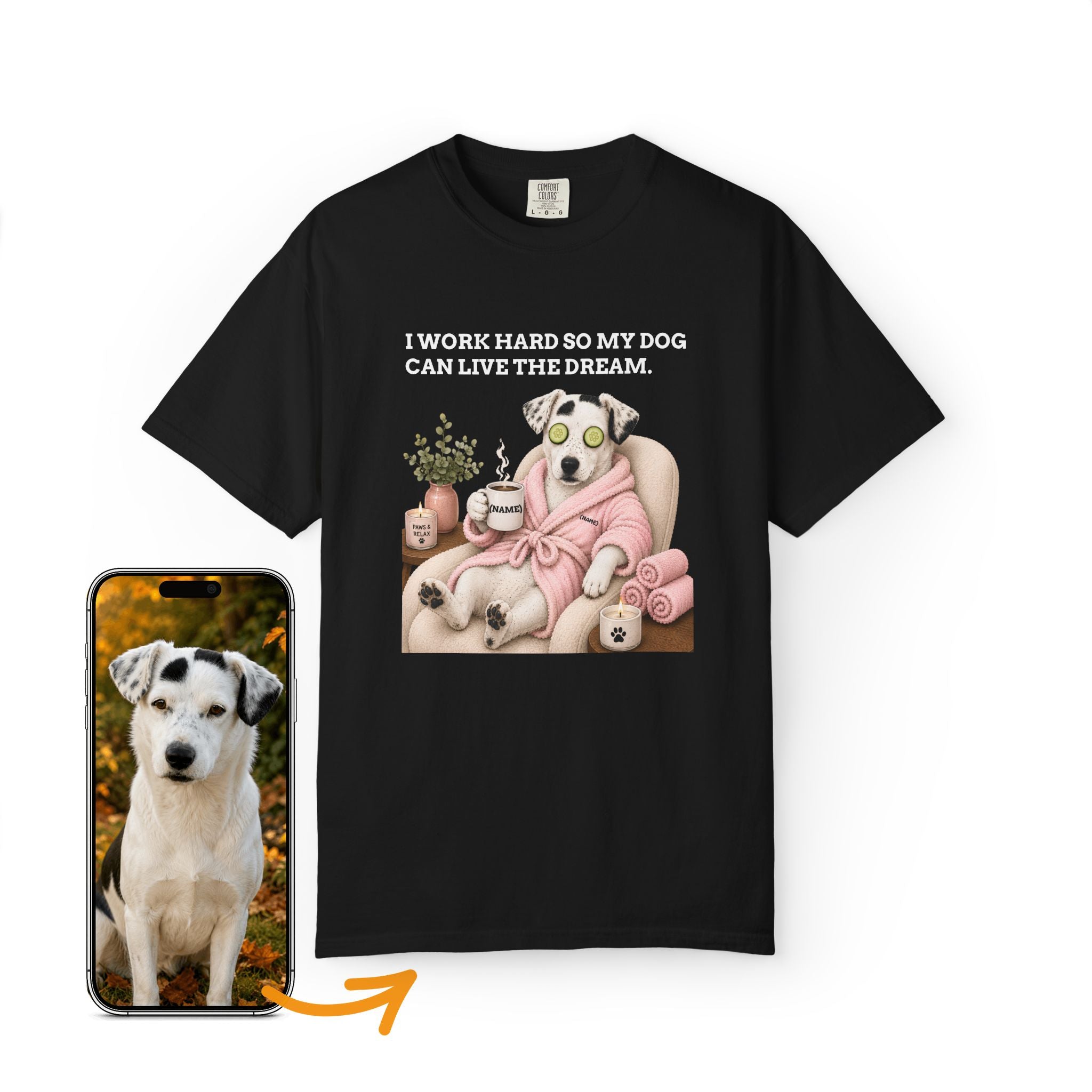 Custom Dog Shirt Spa Day
