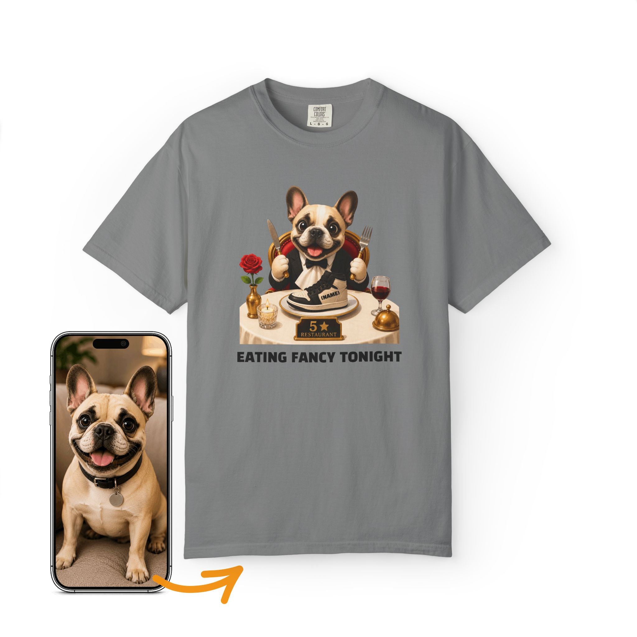 Custom Dog Shirt Fancy Restaurant