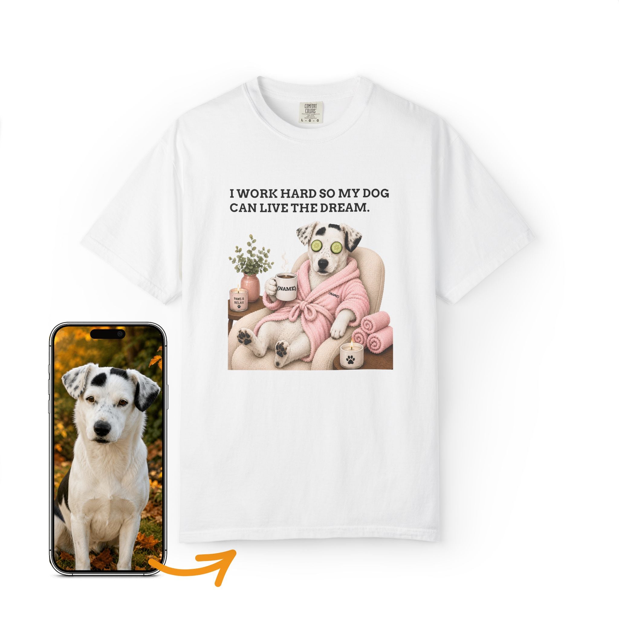 Custom Dog Shirt Spa Day