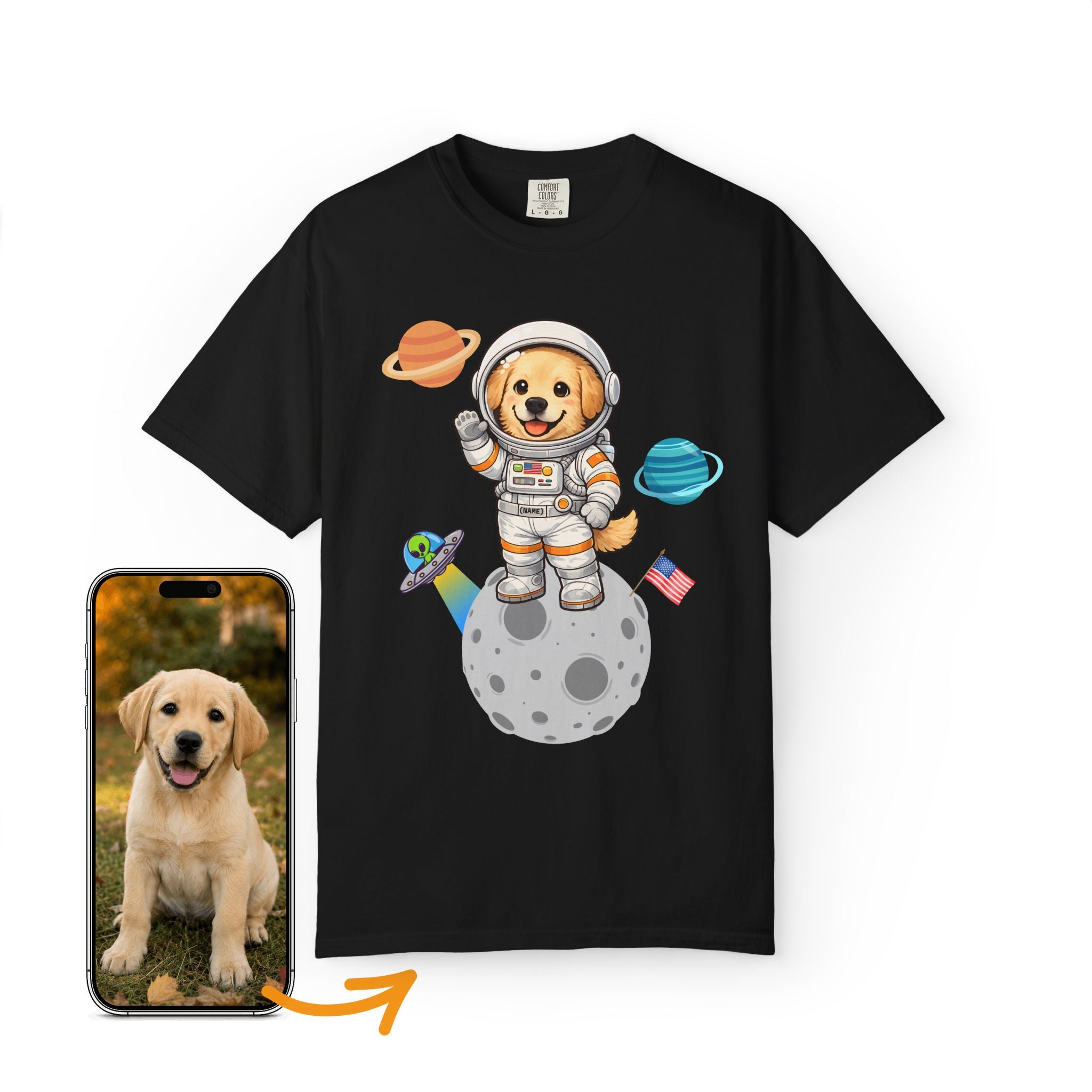 Custom Dog Shirt Space Astronaut