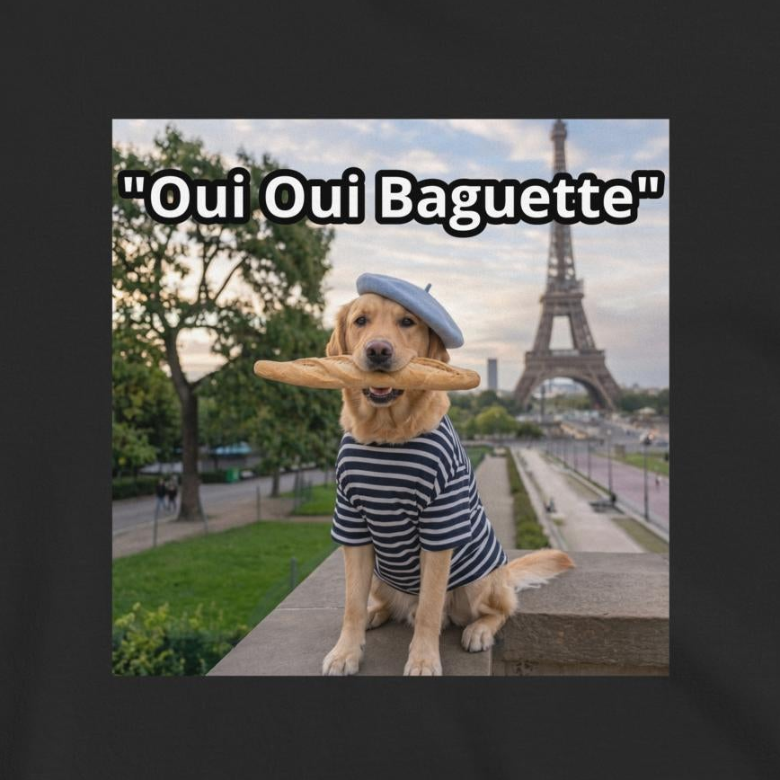 Custom Dog Shirt Oui Oui Baguette