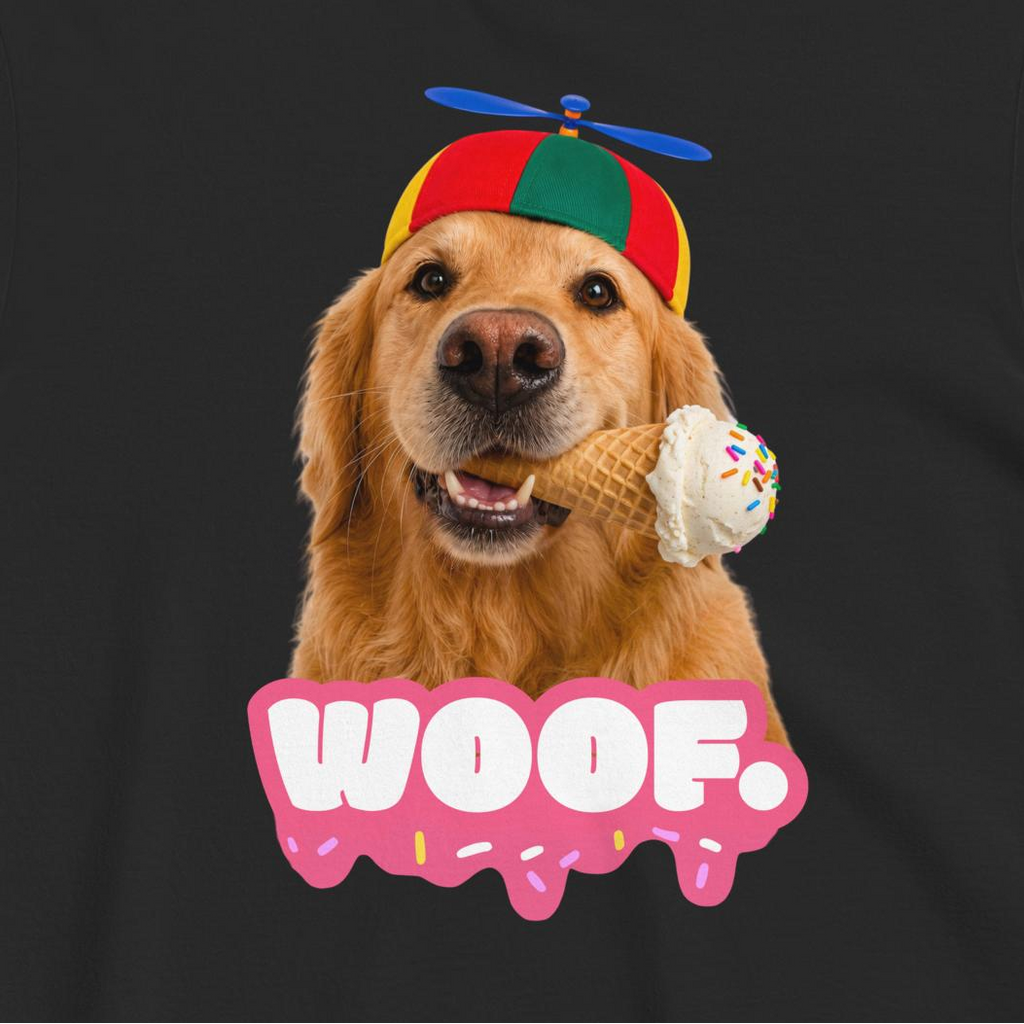 Custom Dog Shirt Woof Ice Cream