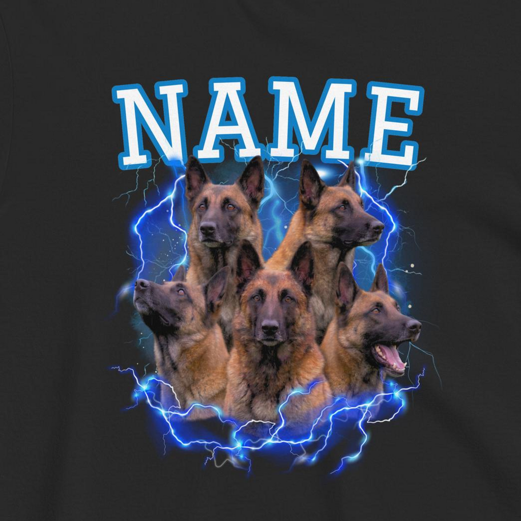 Custom Dog Shirt Retro Thunder