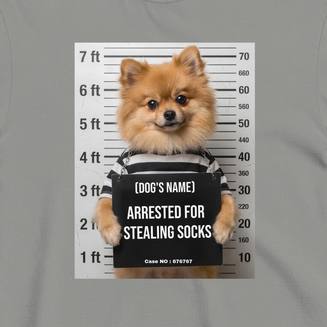 Custom Dog Shirt Mugshot