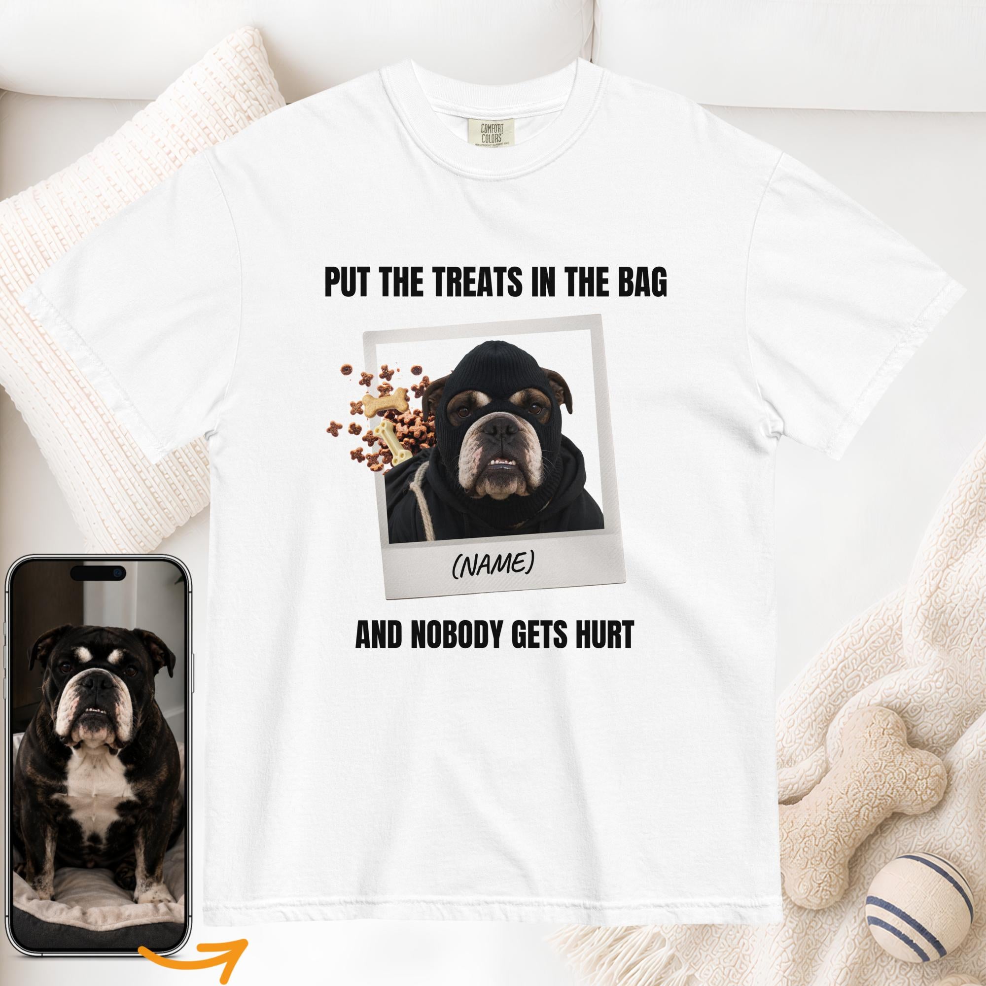 Custom Dog Shirt Put The Treats In The Bag