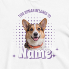 Custom Dog Shirt Owned By My Dog Purple