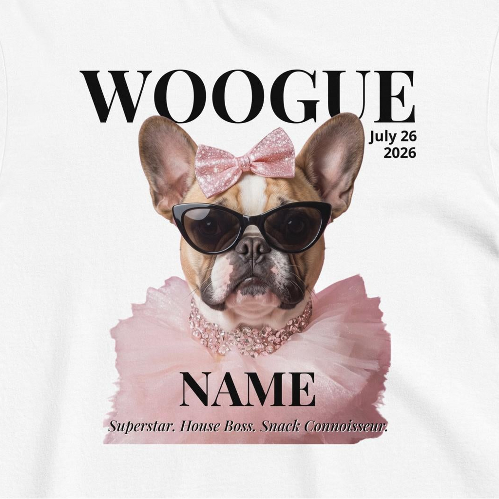 Custom Dog Shirt Woogue Magazine Star
